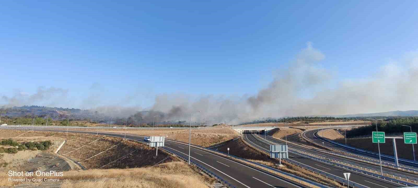 Gelibolu’da zirai alanda yangın çıktı