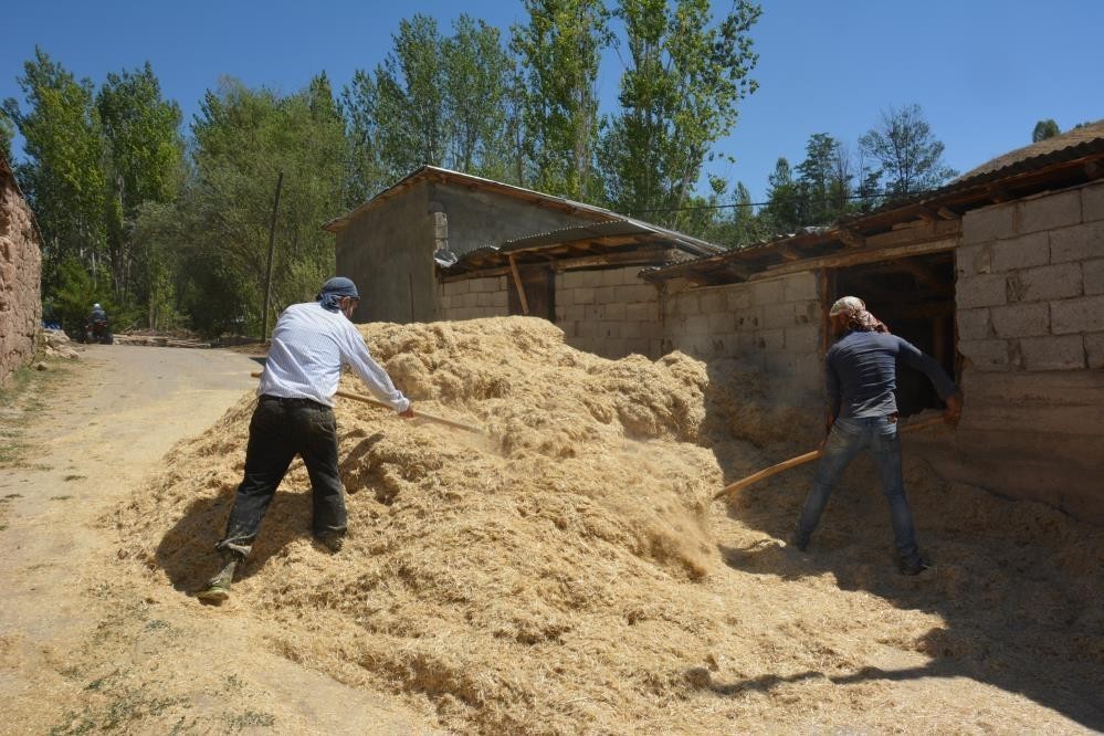 Erzincan’da çiftçinin kış hazırlığı sürüyor