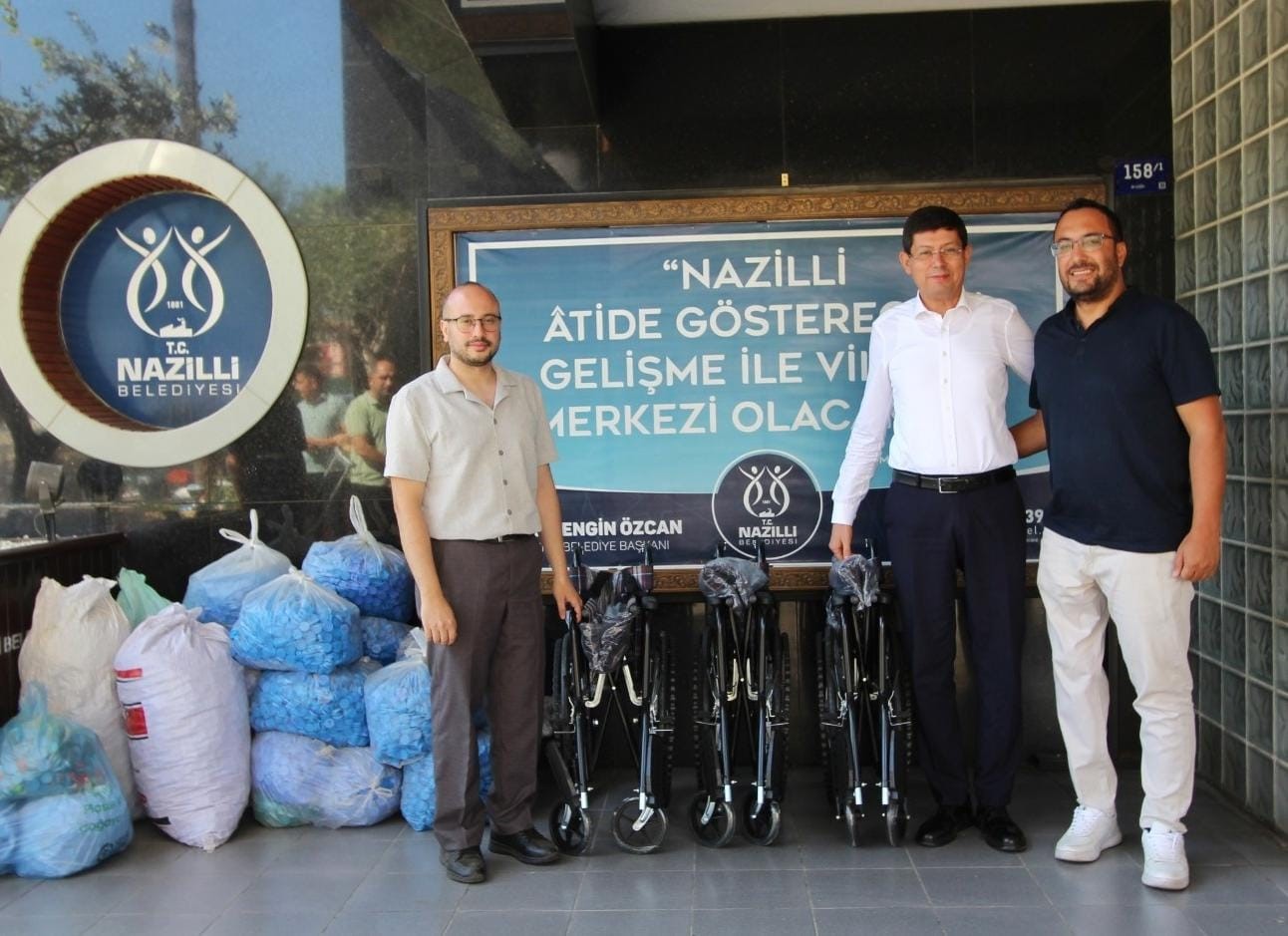 Nazilli’de 30 bin mavi kapak engellilere umut oldu