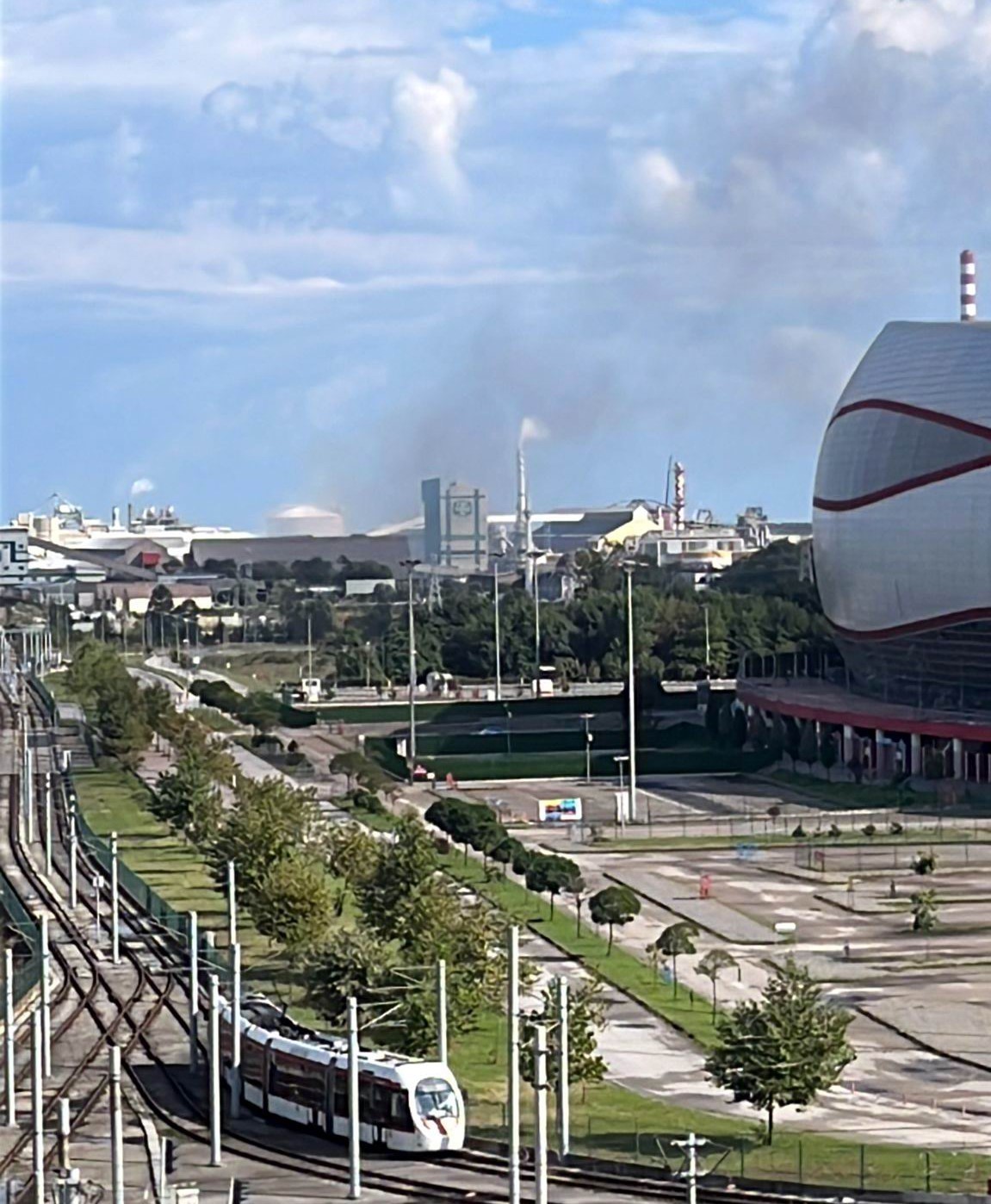 Gübre fabrikasında yangın paniği
