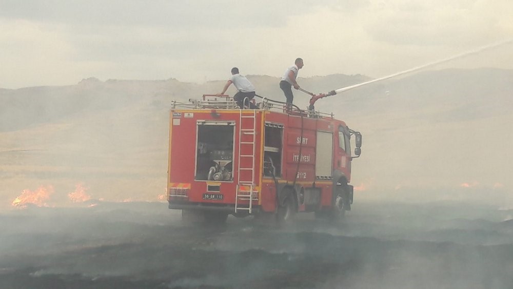 Siirt’te anız yangını
