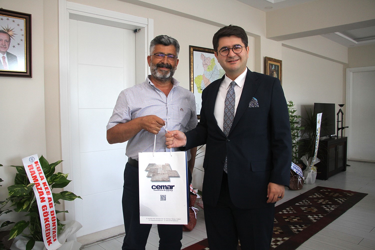 Cemar&rsquo;dan Kaymakam &Ouml;zdemir&rsquo;e &rsquo;hayırlı olsun&rsquo; ziyareti
