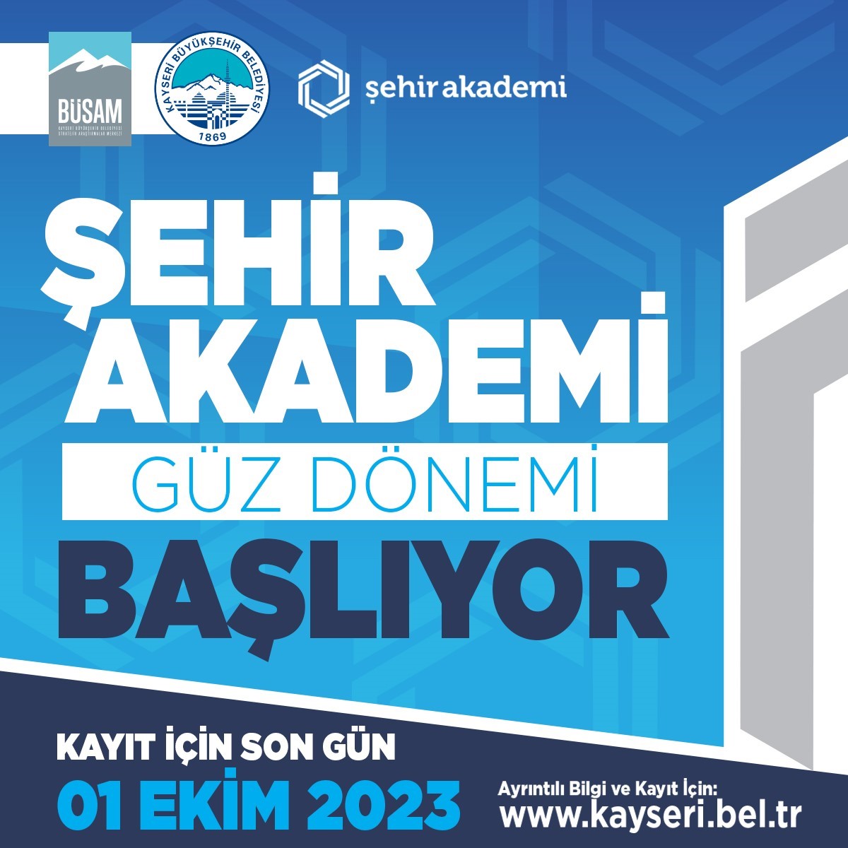 BÜSAM Şehir Akademi Güz Dönemi Kayıtları Başladı