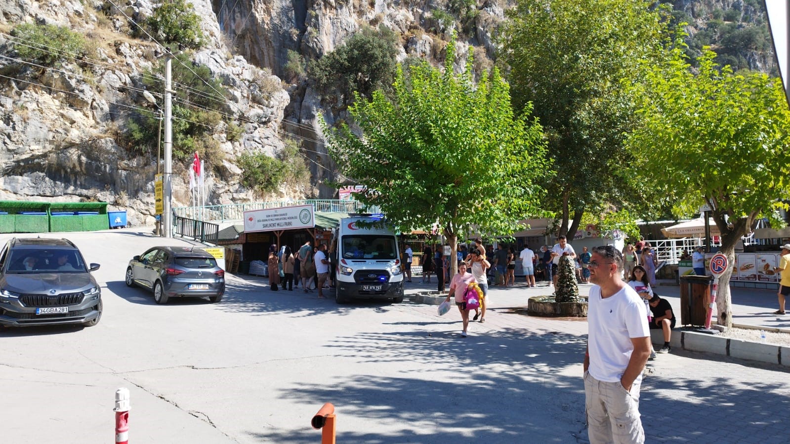 Fethiye Saklıkent Milli Parkı’nda korku dolu anlar