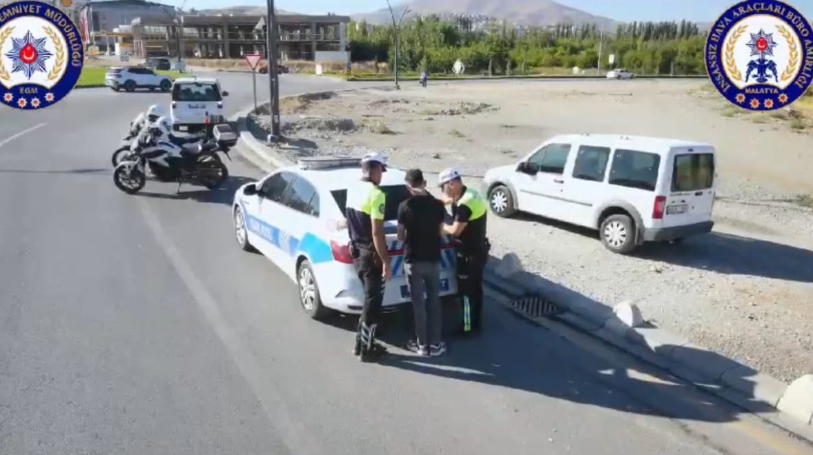 Malatya&rsquo;da dron destekli hız denetimi
