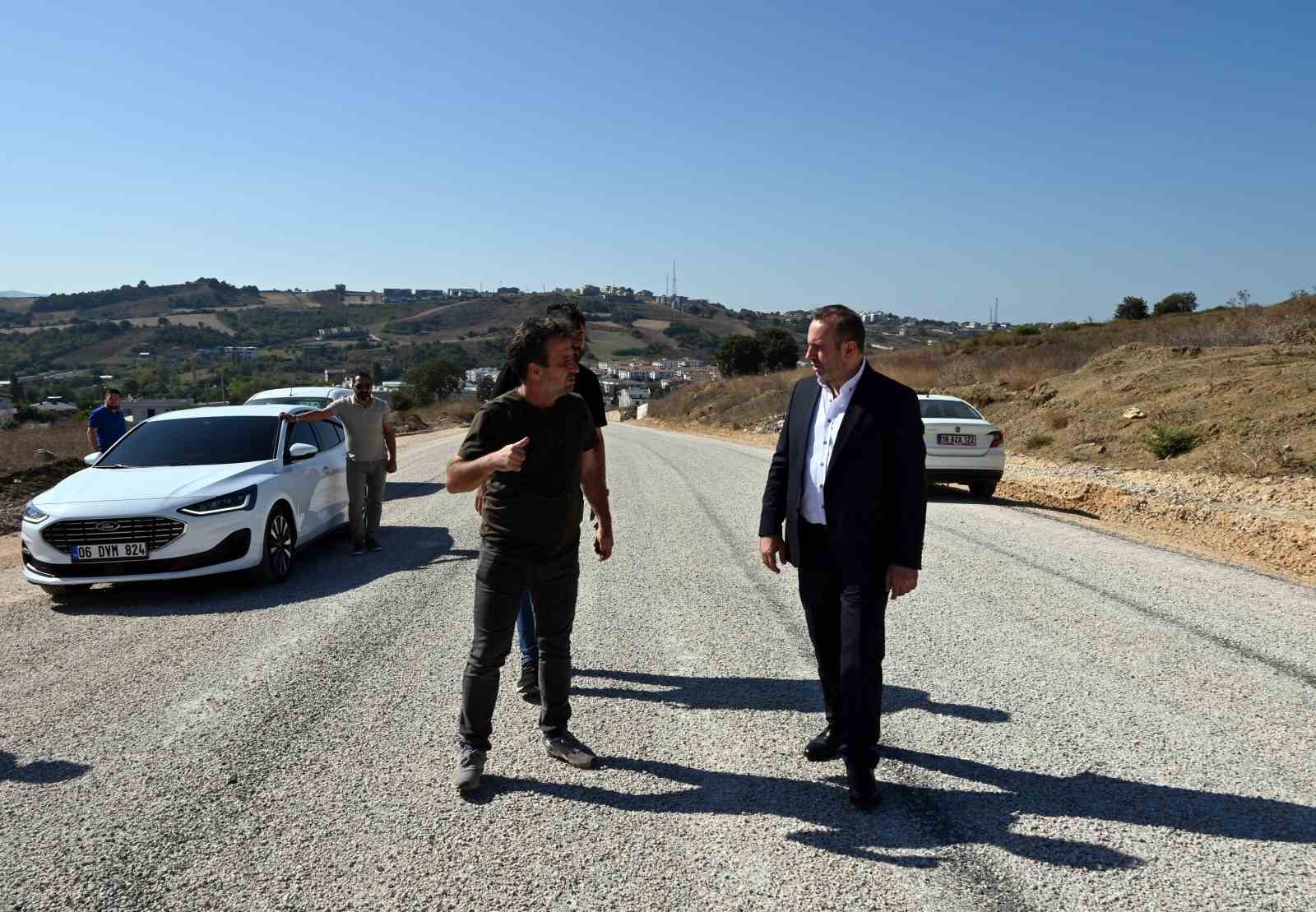 Başkan Tutuk asfalt çalışmalarını yerinde inceledi