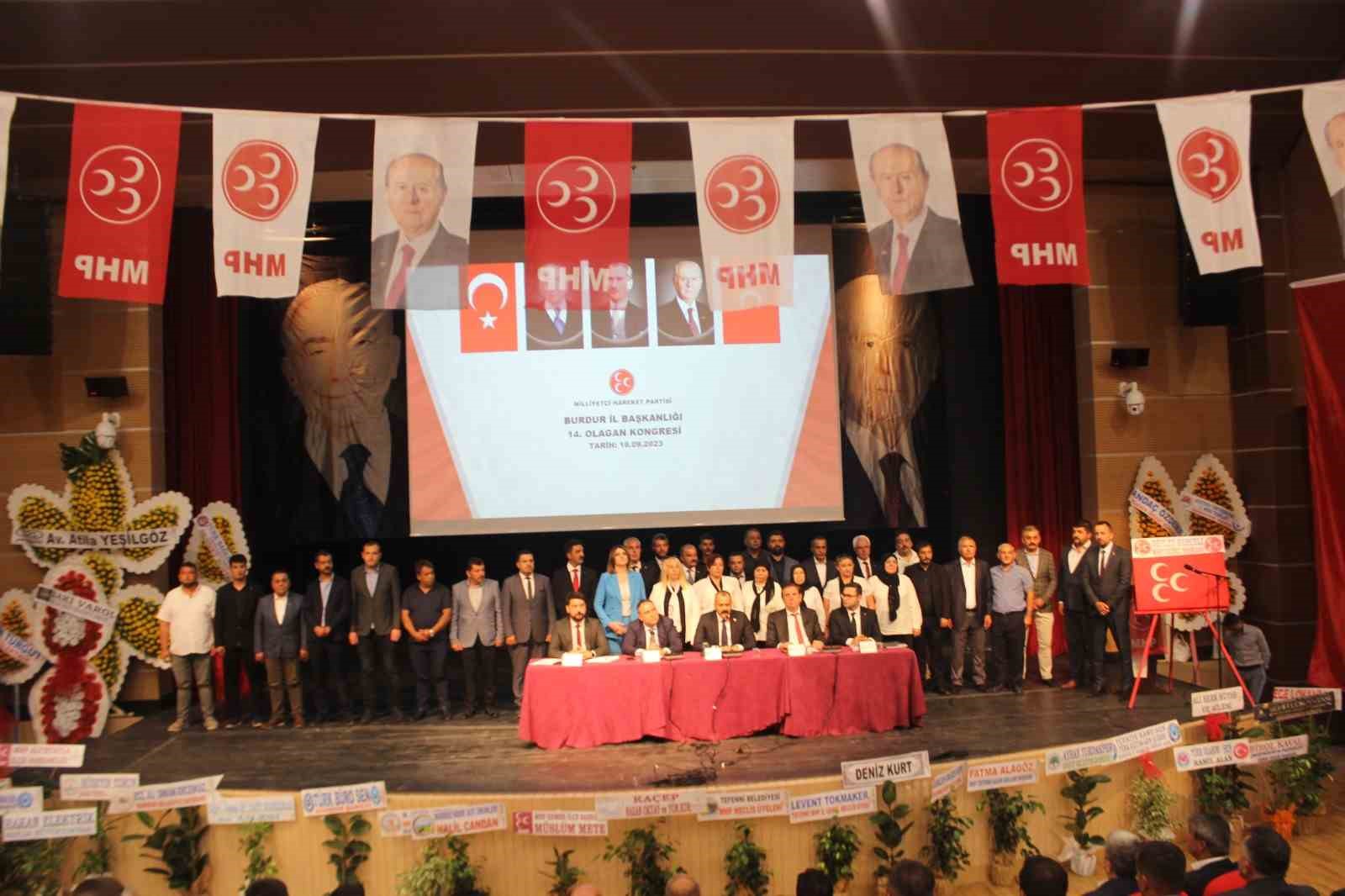 MHP Burdur İl Başkanlığı’na tekrar Gültekin Oktay seçildi