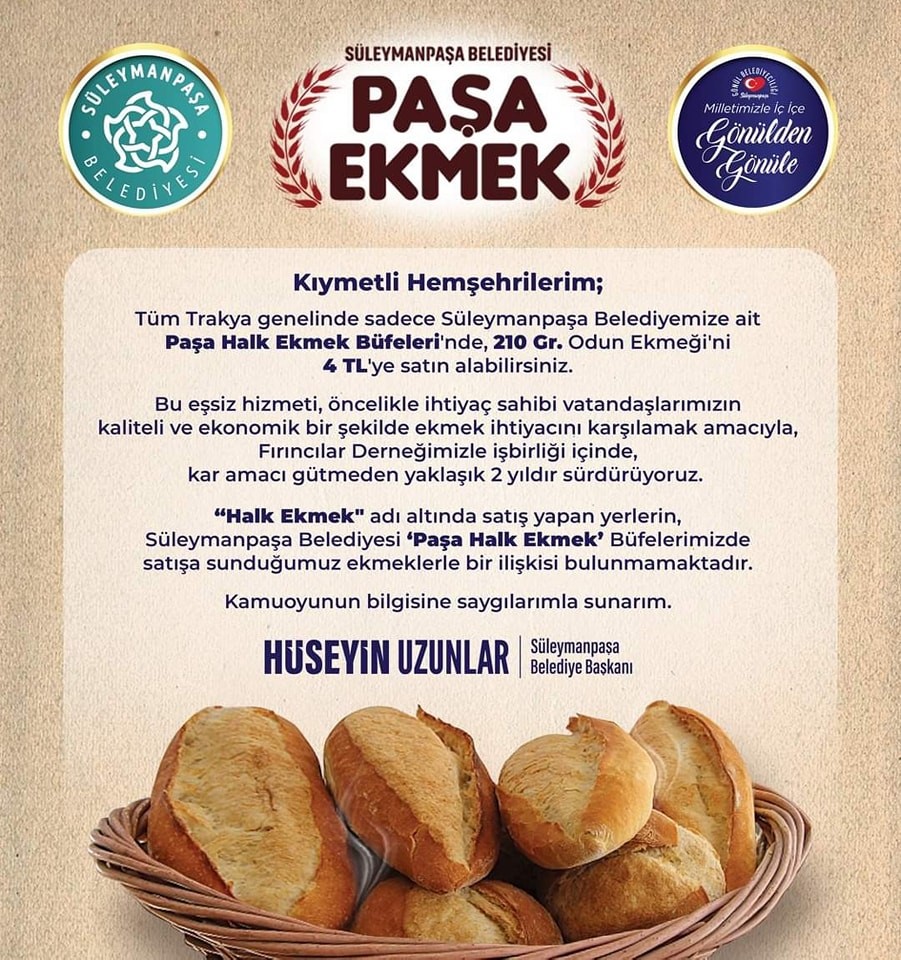 Paşa Halk Ekmek 4 TL’den satılıyor
