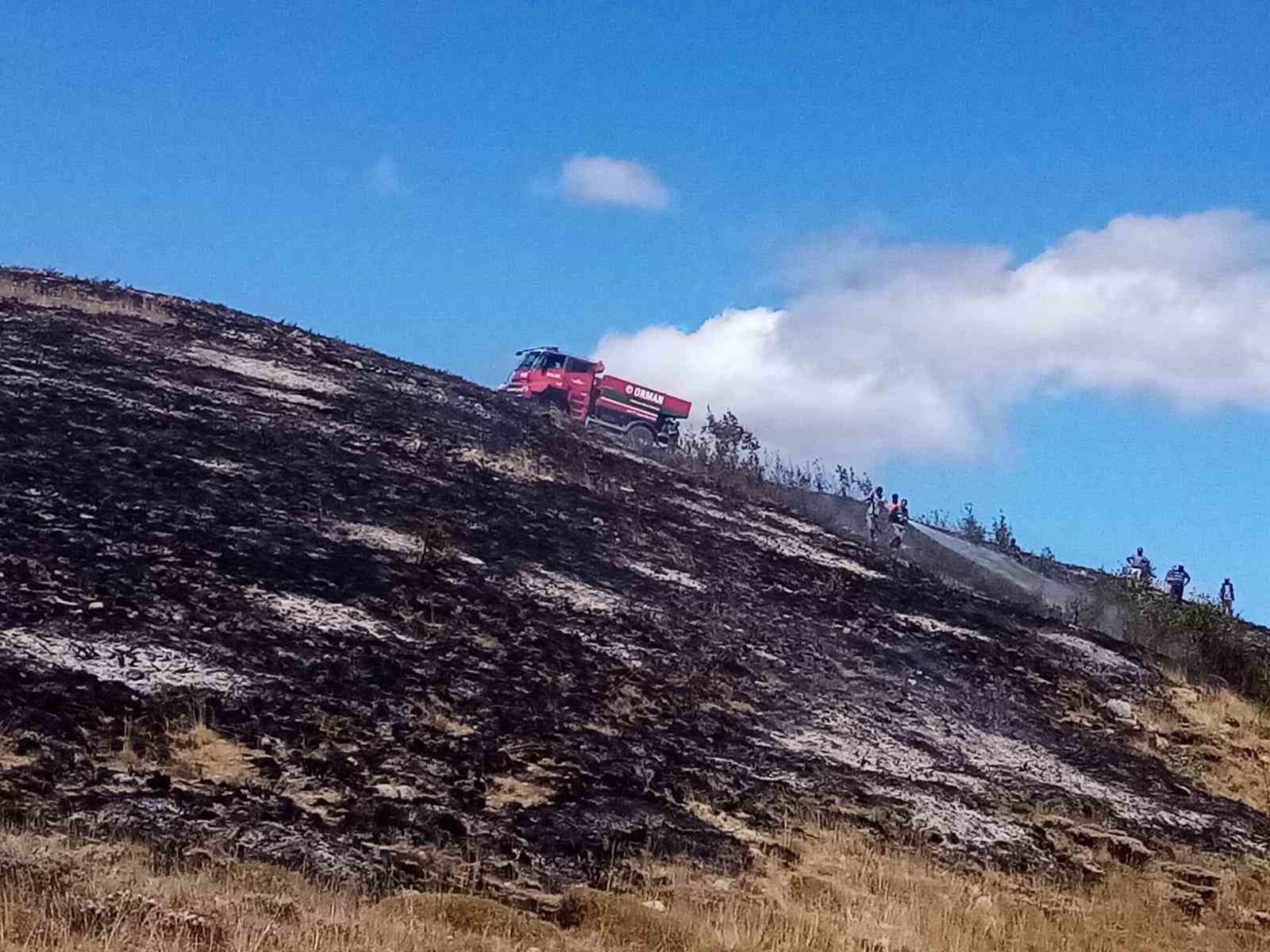 Gümüşhane’de örtü yangını