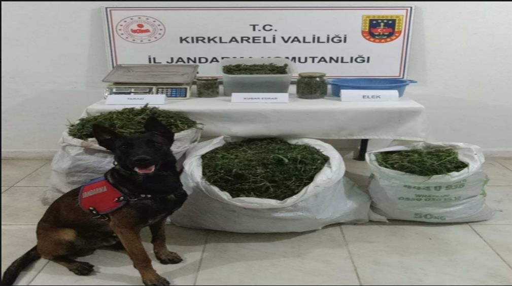 Kırklareli&rsquo;nde 22 kilo esrar ve 120 bin makaron ele ge&ccedil;irildi
