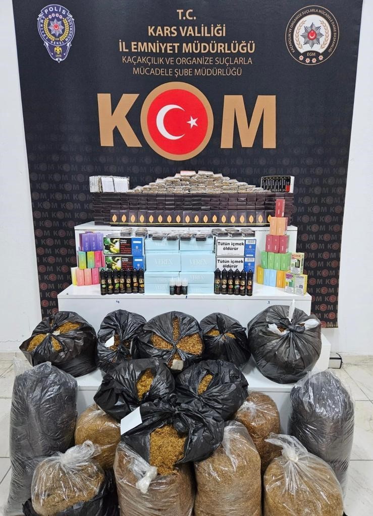 Kars’ta kaçak tütün operasyonu