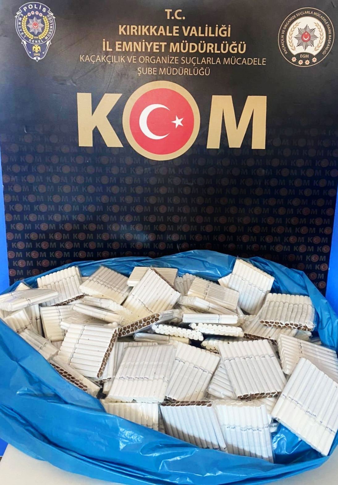 Kırıkkale’de kaçak tütün operasyonu: 4 bin 100 adet makaron ele geçirildi