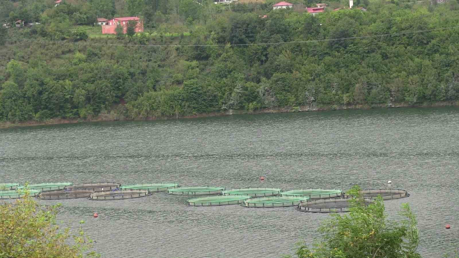 Baraj gölünde balık kafesleri yırtıldı, oltasını alan koştu
