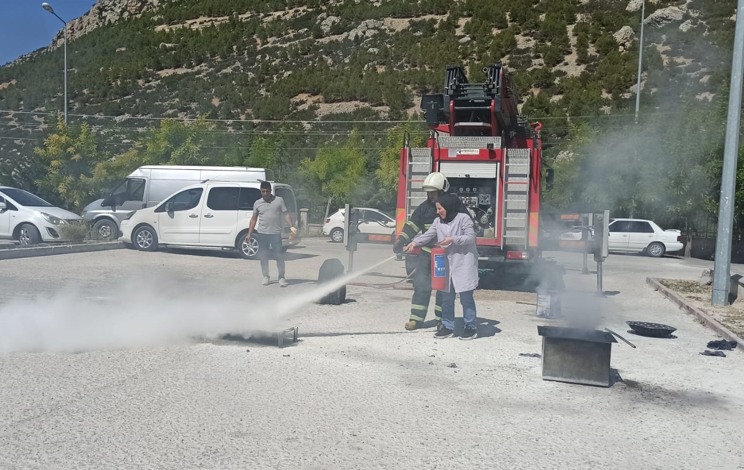 Ermenek Devlet Hastanesi’nde yangın tatbikatı