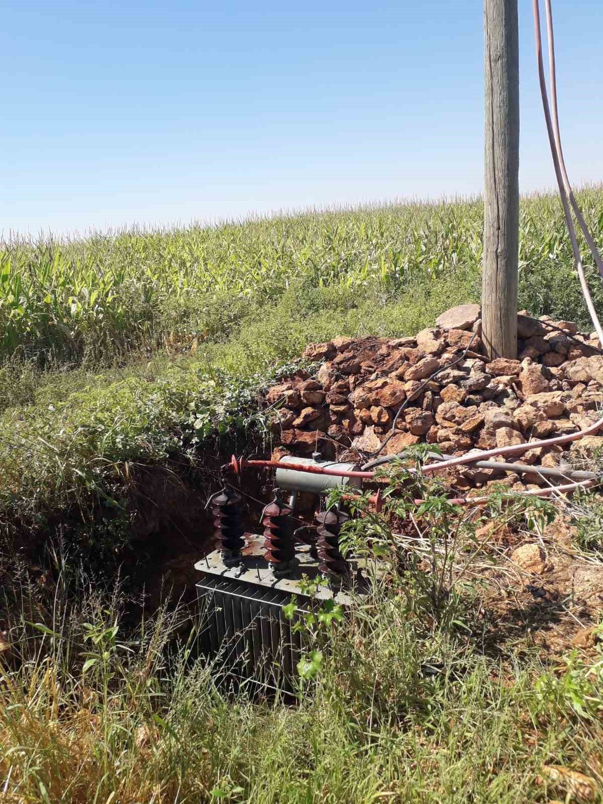 Şanlıurfa’da toprağa gömülü kaçak trafo bulundu