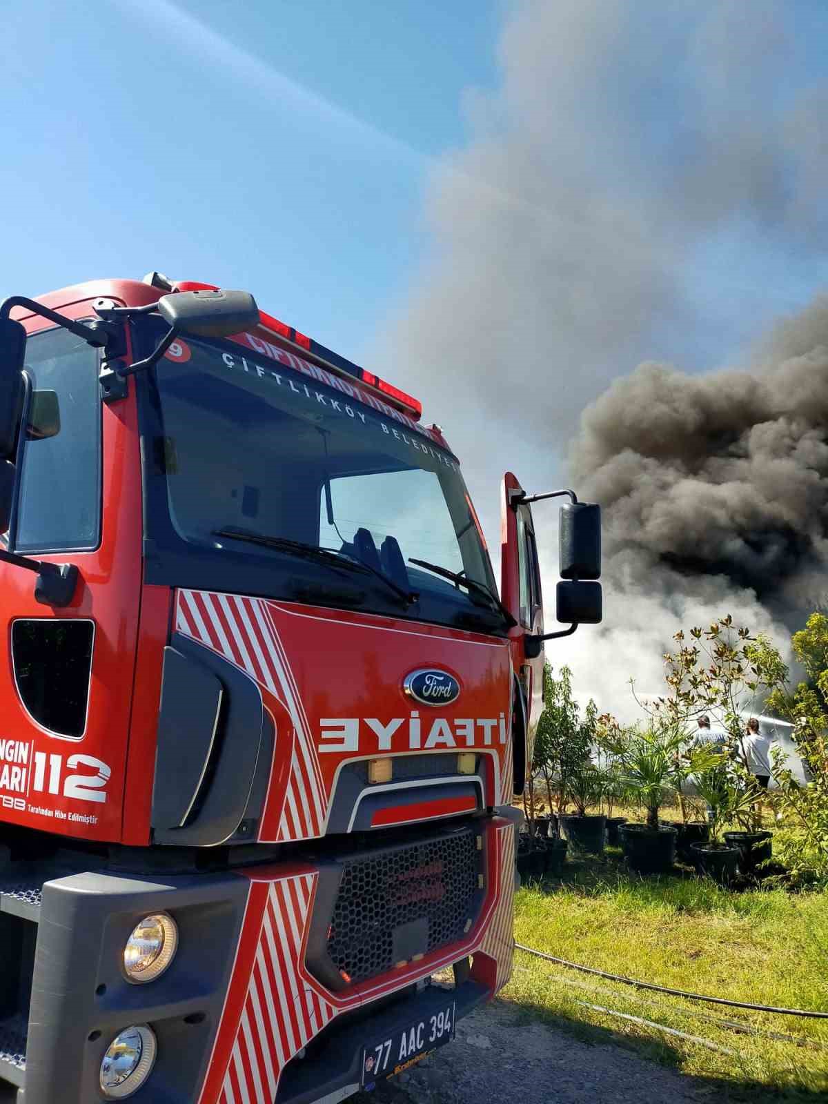 Yalova’da sera yangını