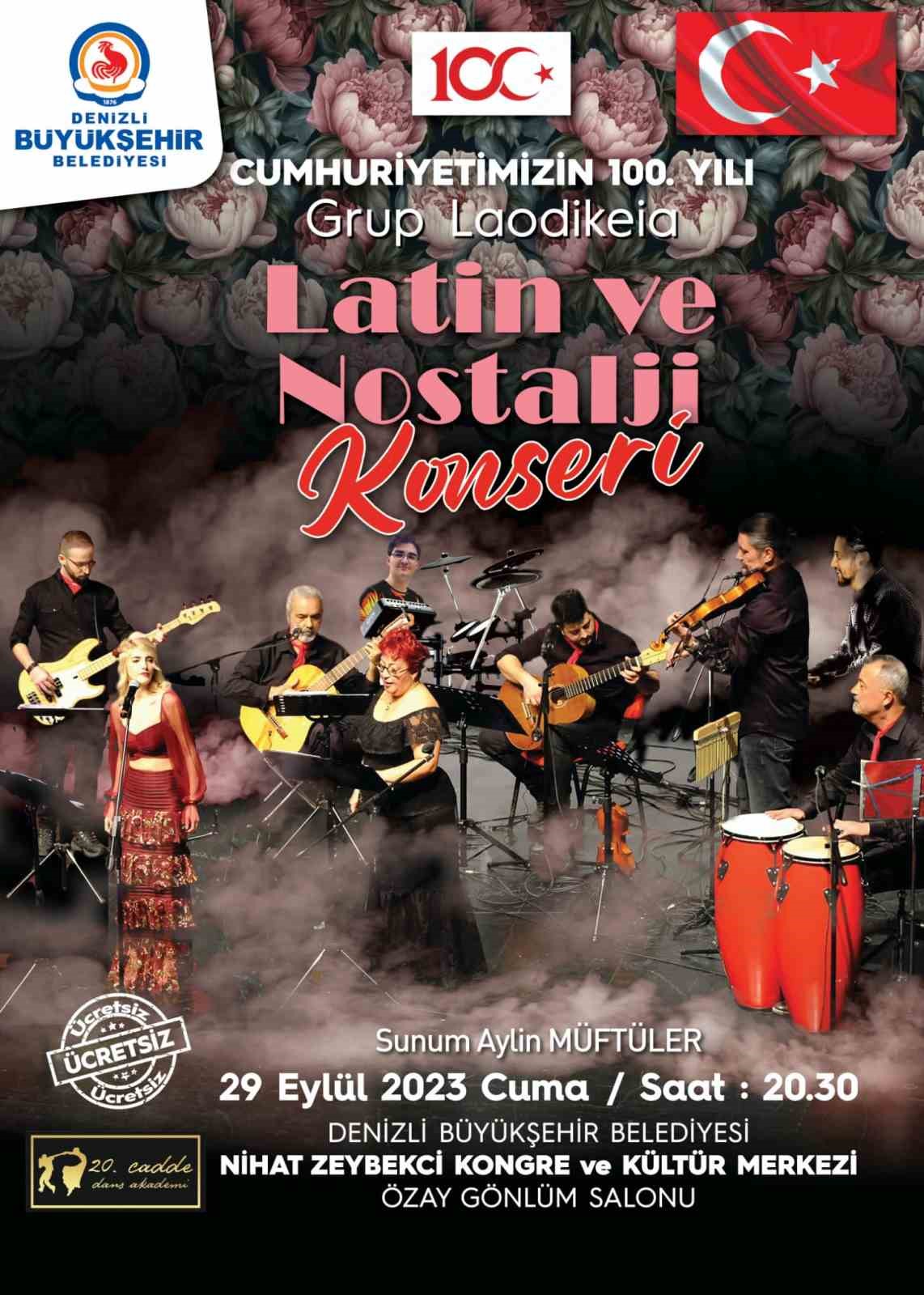 Denizli’de Latin ve nostalji konseri
