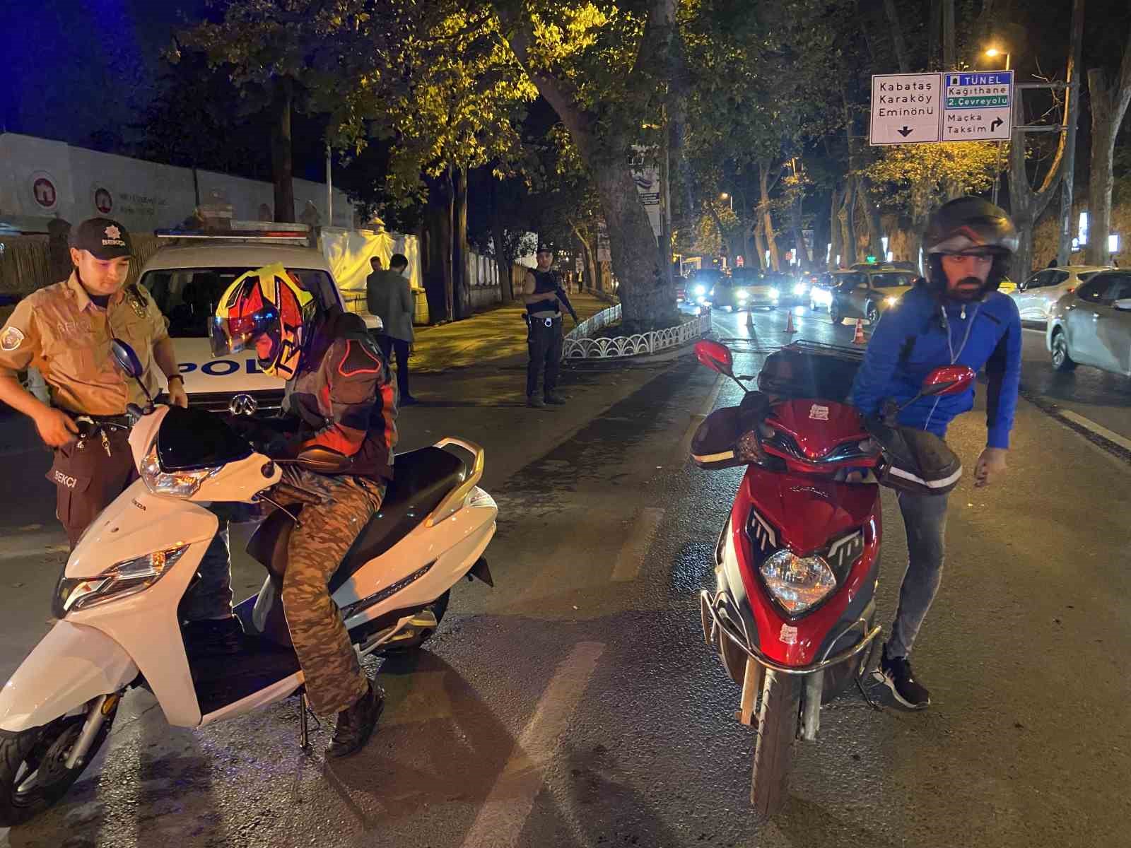 İstanbul’da motosiklet sürücülerine yönelik asayiş uygulaması