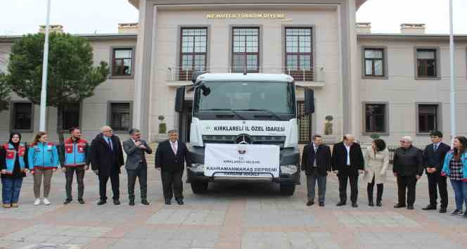 Kırklareli’nden deprem bölgesine kuru gıda ve yağ desteği