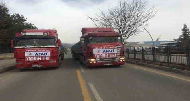 Tunceli’den deprem bölgesine su desteği