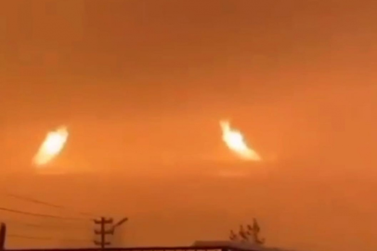 Deprem sırasında Adıyaman’da gölden alevler yükseldi