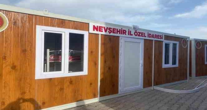 Deprem bölgesine konteyner desteği