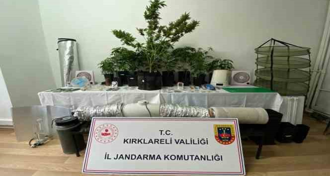 Kırklareli’nde uyuşturucu ürettiği iddia edilen şüpheli yakalandı