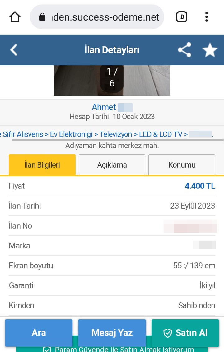 Sosyal medyada gördüğü televizyon ilanı 4 bin 650 TL’sine mal oldu
