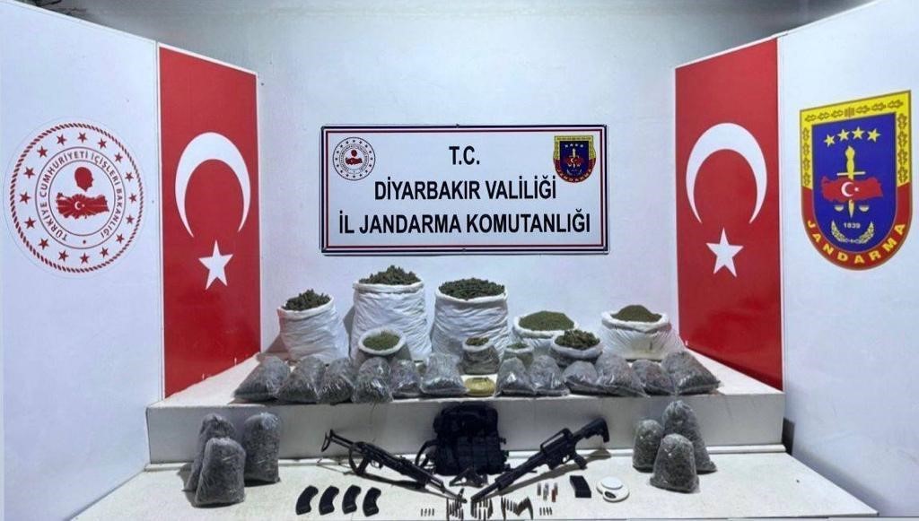 Lice’de düzenlenen operasyonlarda uyuşturucu madde ve silah ele geçirildi