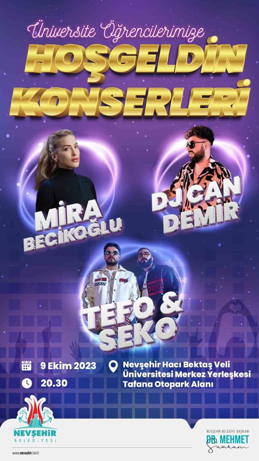 Üniversite öğrencilerine "hoş geldin" konseri