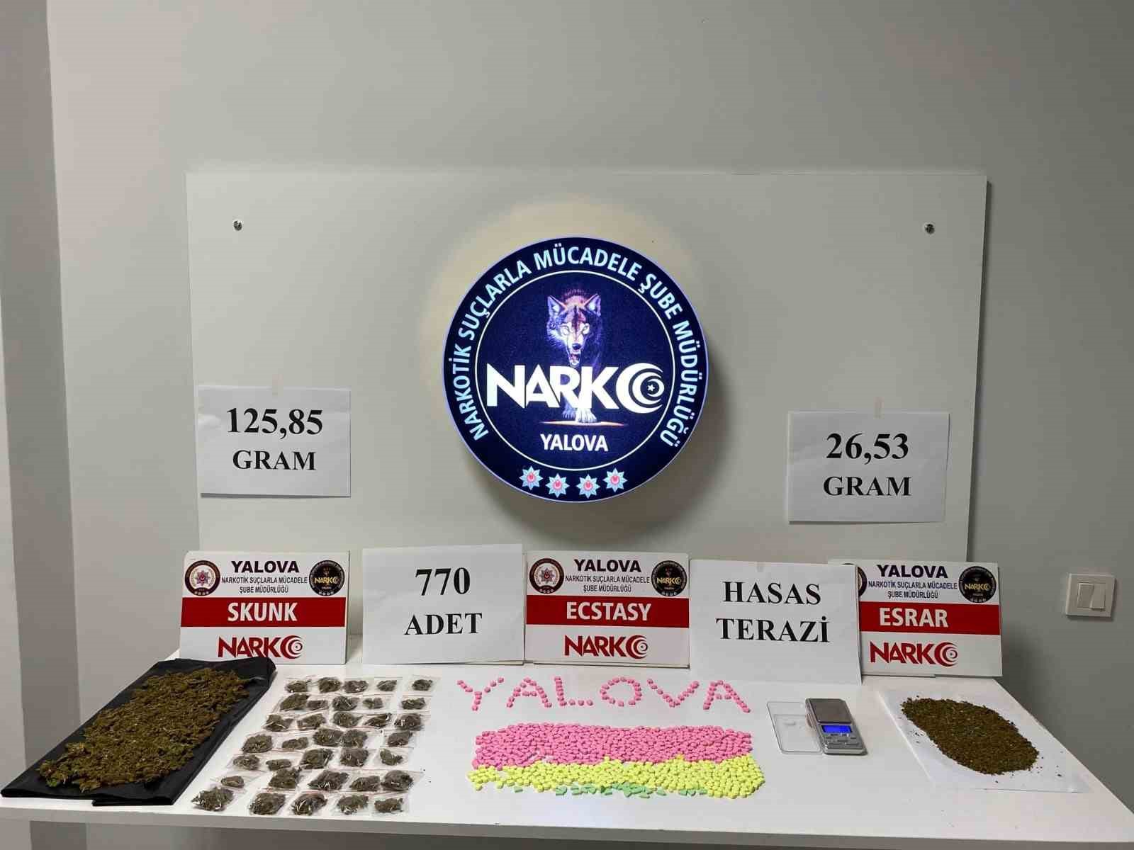 Yalova’da uyuşturucu operasyonu: 1 tutuklama