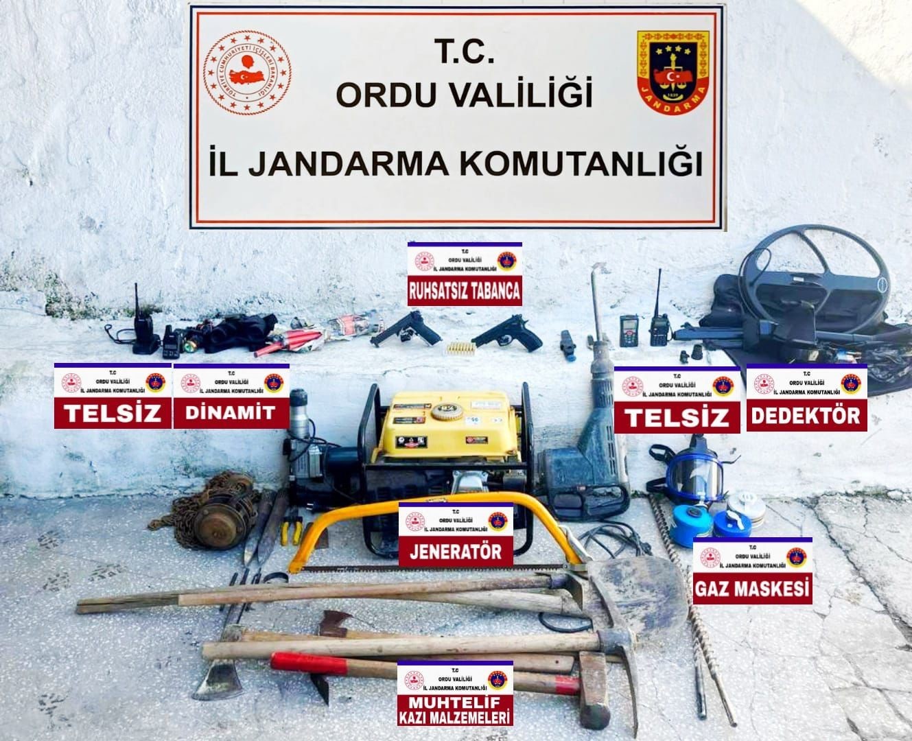 Ordu’da kaçak kazı operasyonunda 12 kişi yakalandı