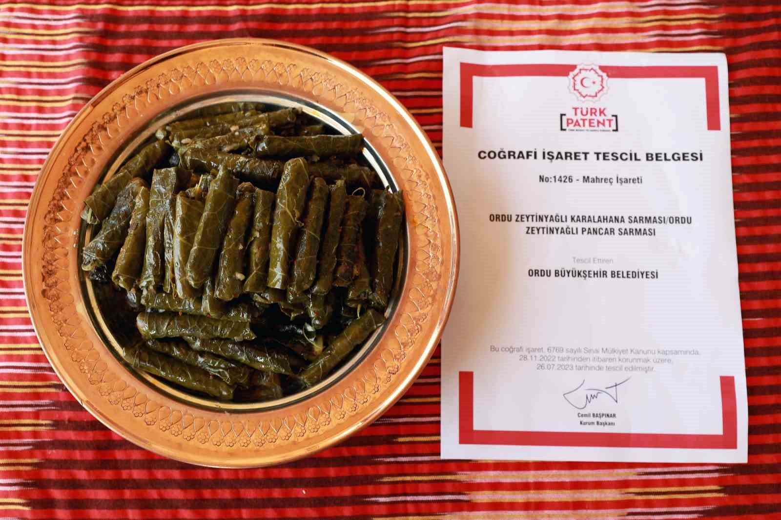 Ordu’da ‘zeytinyağlı karalahana sarması’ tescillendi