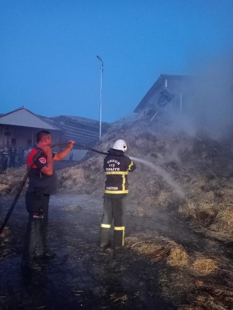 Burdur&rsquo;da &ccedil;ıkan yangında 2 bin saman balyası k&uuml;l oldu
