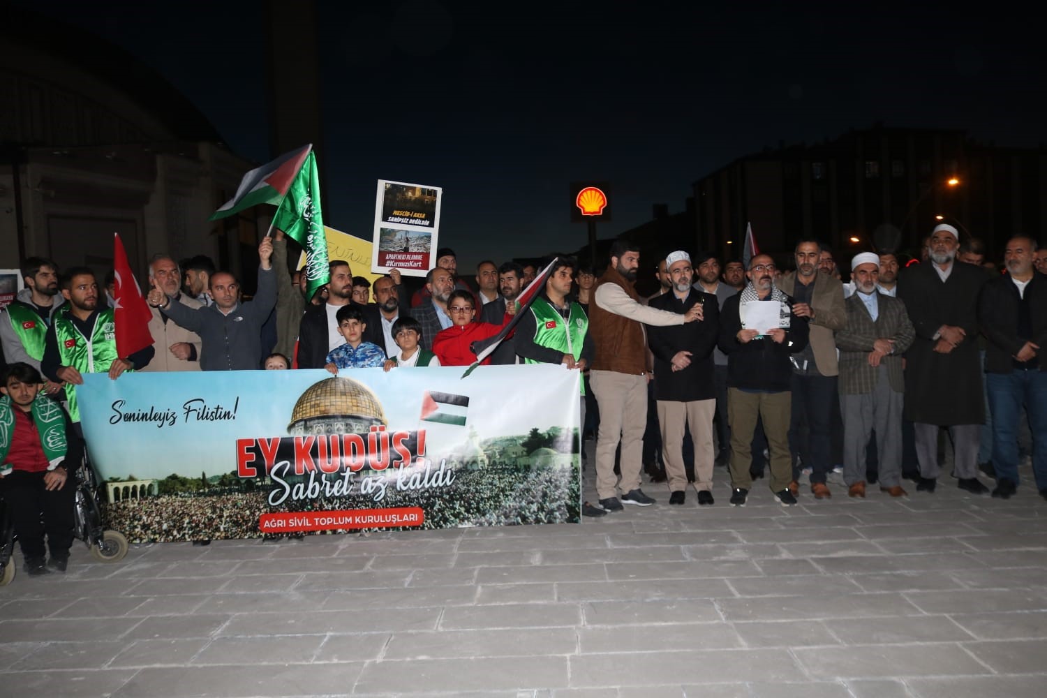 Ağrı&rsquo;da Filistin&rsquo;e destek

