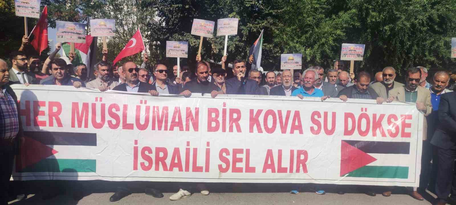 İsrail’in Filistin işgali Iğdır’da protesto edildi