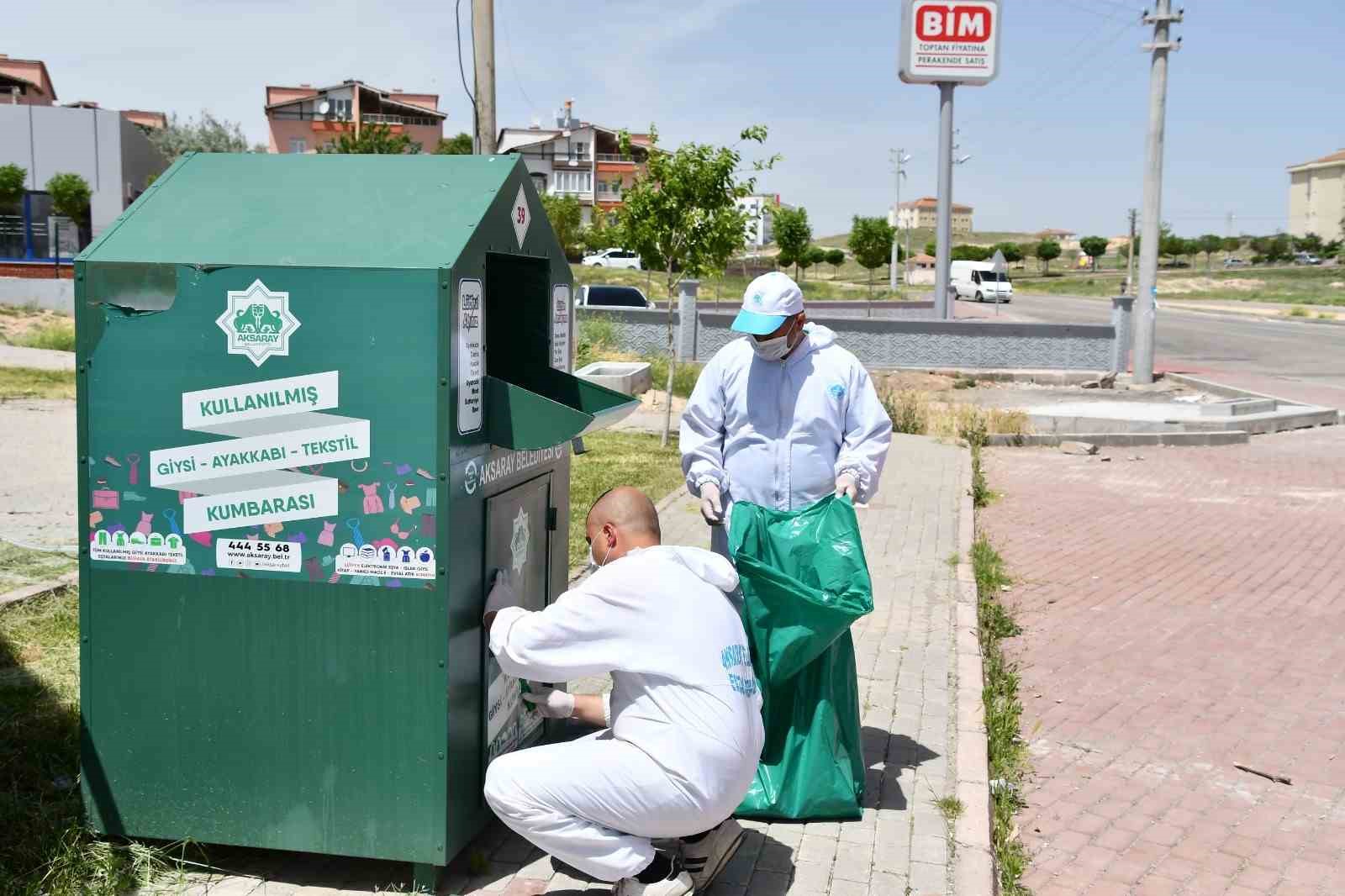 Aksaray Belediyesi 50 ton geri d&ouml;n&uuml;ş&uuml;m &uuml;r&uuml;n&uuml; ekonomiye kazandırdı
