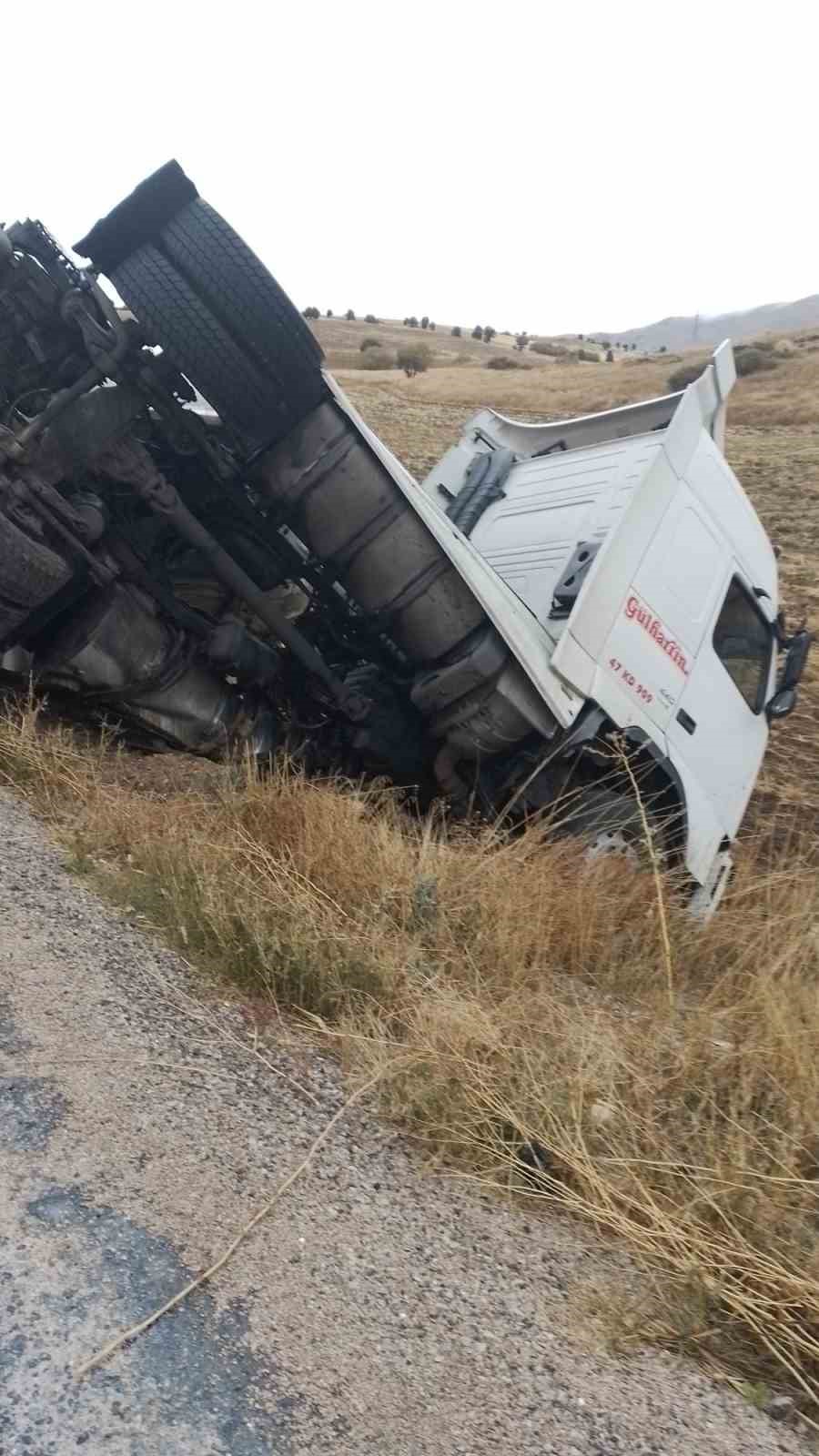 Kayseri - Kahramanmaraş Yolunda Tanker Devrildi