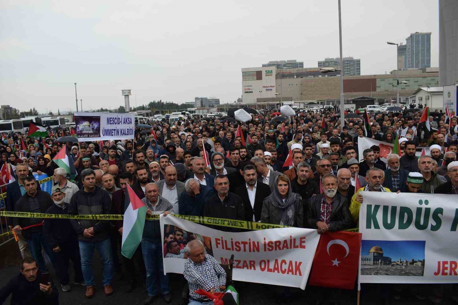 Malatya’da Filistin’e destek mitingi