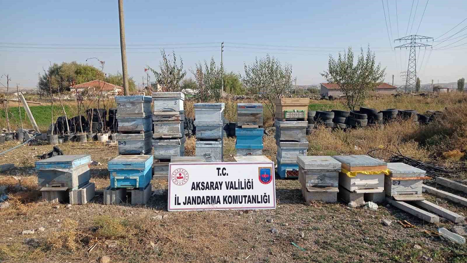 Aksaray&rsquo;da &ccedil;alınan arı kovanları Nevşehir&rsquo;de bulundu
