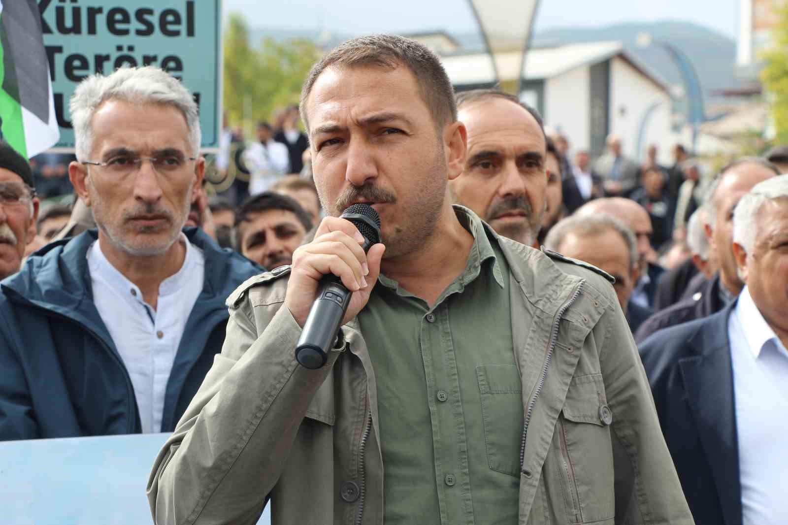 Bing&ouml;l&rsquo;den Filistin&rsquo;e destek y&uuml;r&uuml;y&uuml;ş&uuml;
