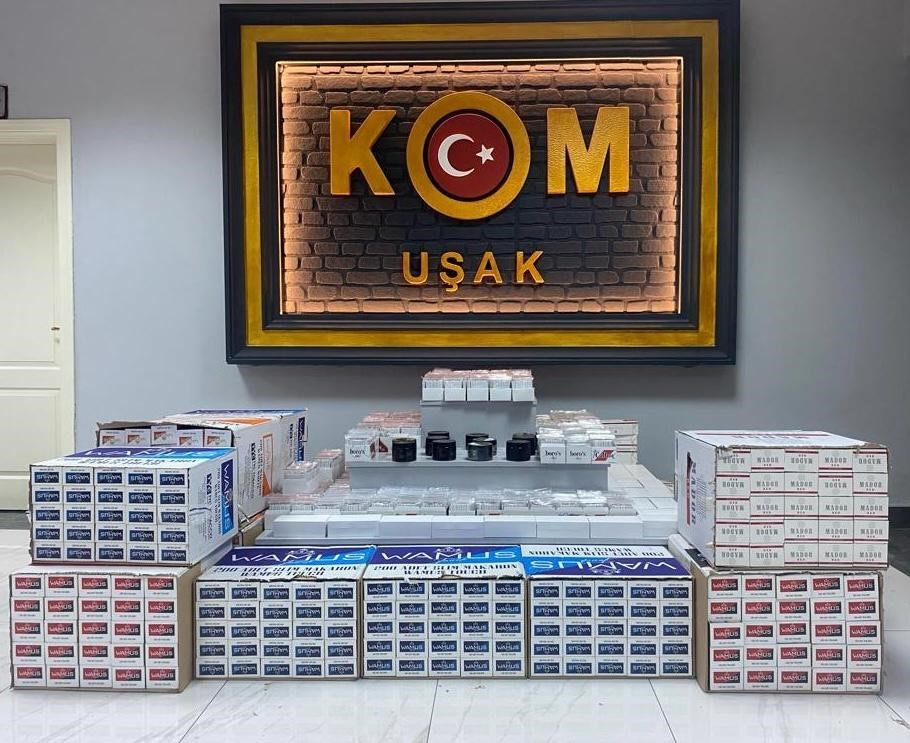 Uşak’ta 174 bin 800 adet kaçak makaron ele geçirildi.