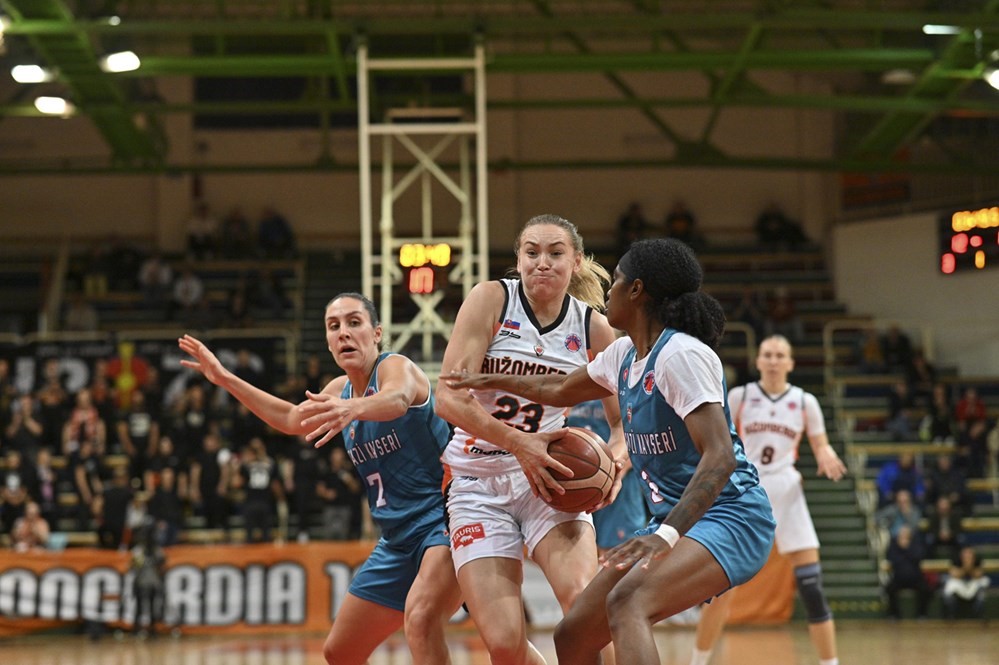 EuroCup Women G Grubu: MBK Ruzomberok: 63 Melikgazi Kayseri Basketbol: 87