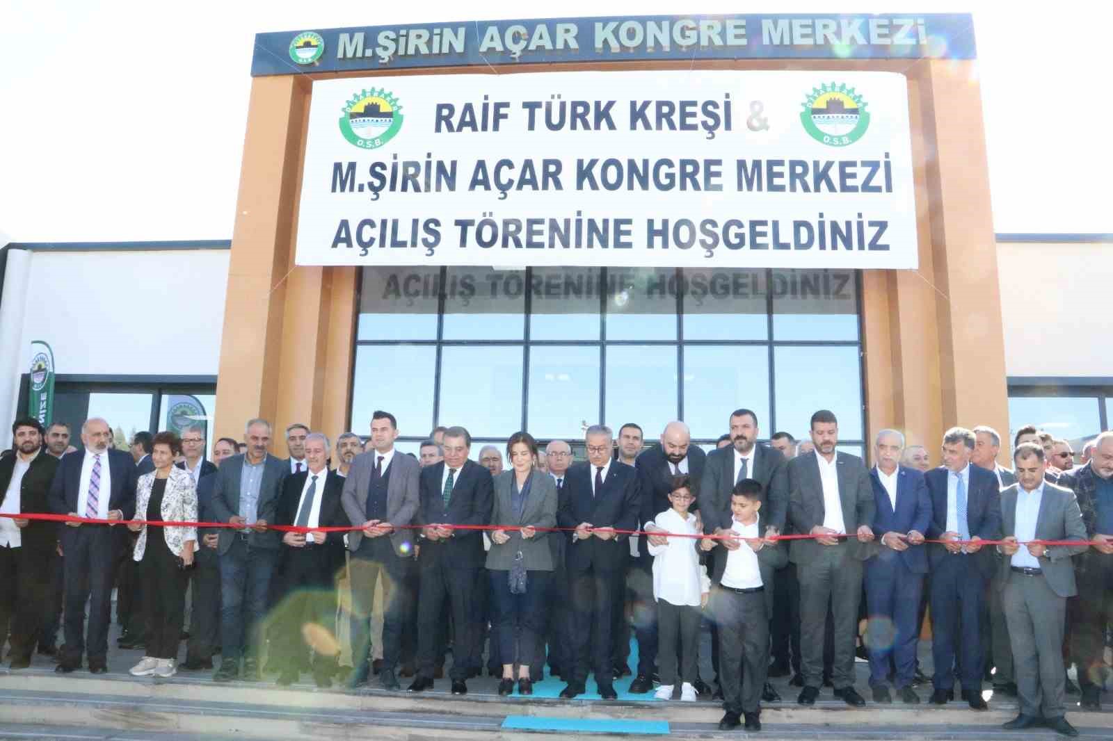 Diyarbakır OSB’de Raif Türk adına kreş ve Şirin Açar adına kongre merkezi açıldı