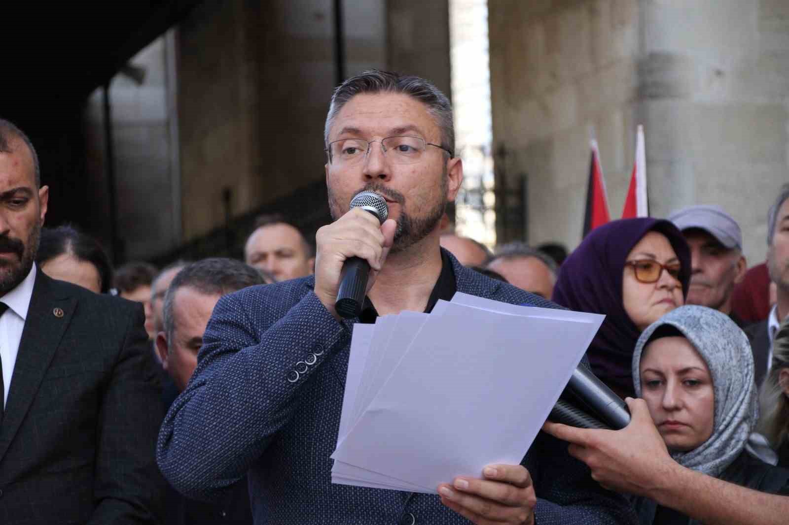 Edirneliler Gazze&rsquo;ye destek i&ccedil;in tek y&uuml;rek oldu
