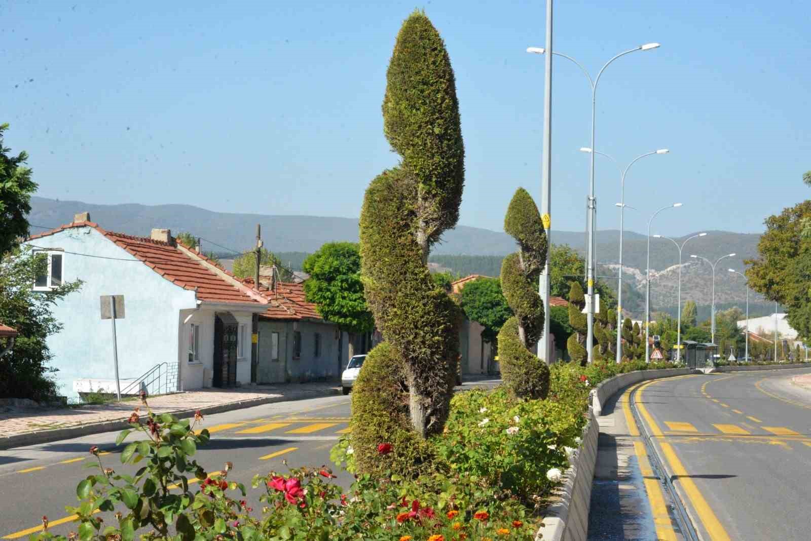 Bozüyük’te yeşil alanlarda çalışmalar devam ediyor