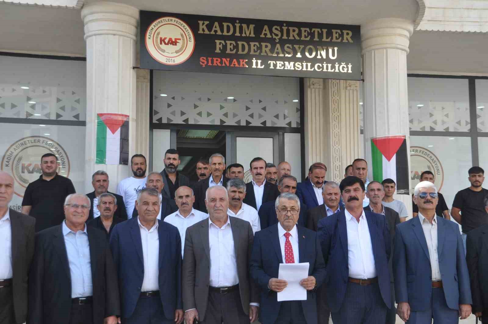 Kadim Aşiretler Federasyonu’ndan İsrail’e tepki