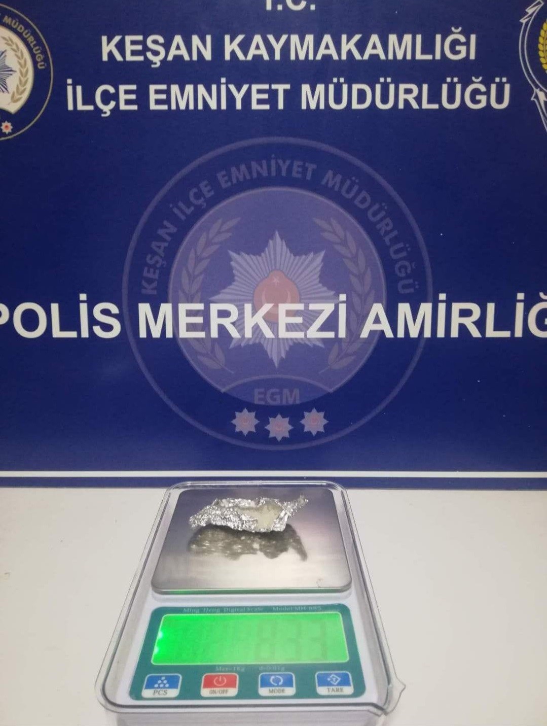 Keşan’da uyuşturucu ile yakalanan şahıs gözaltına alındı