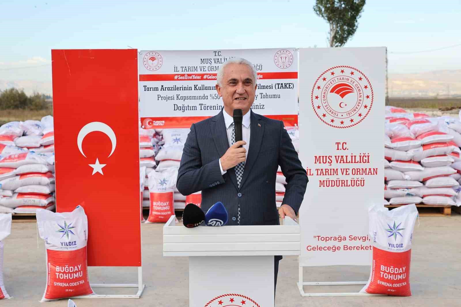 Muş’ta devlet desteğiyle 595 ton buğday tohumu dağıtılmaya başlandı
