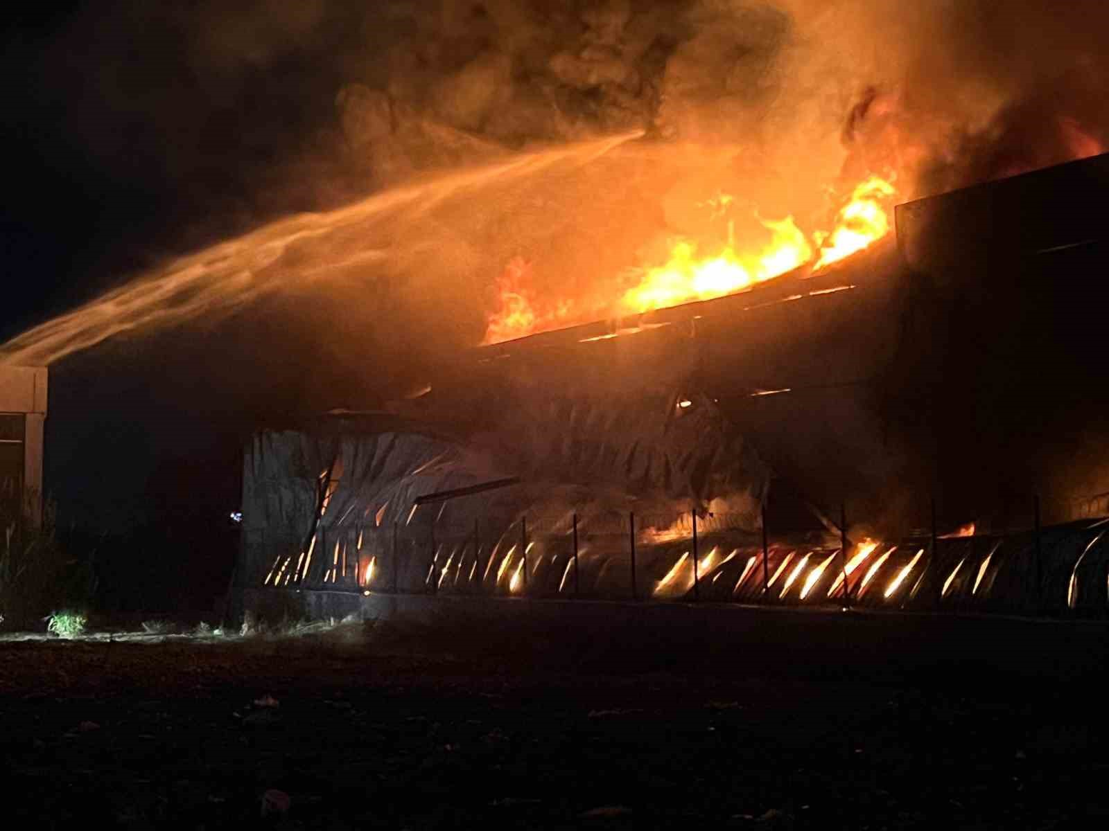 Manisa’da kauçuk fabrikasında yangın